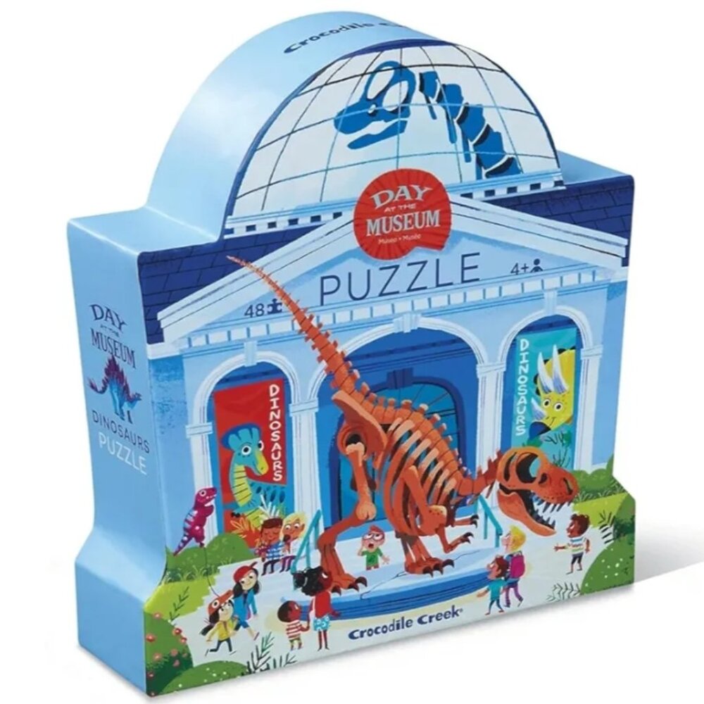 CROCODILE CREEK ABOVE+BELOW 48 PIECE JIGSAW-DAY AT THE DINOSAUR MUSEUM-AGES 4-8